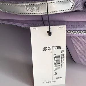 New Kipling Seoul XL Backpack Lavender Purple w/ Silver Top Handle Adj Straps Kipling | Bags | New Kipling Seoul Xl Backpack Lavender  main image 4